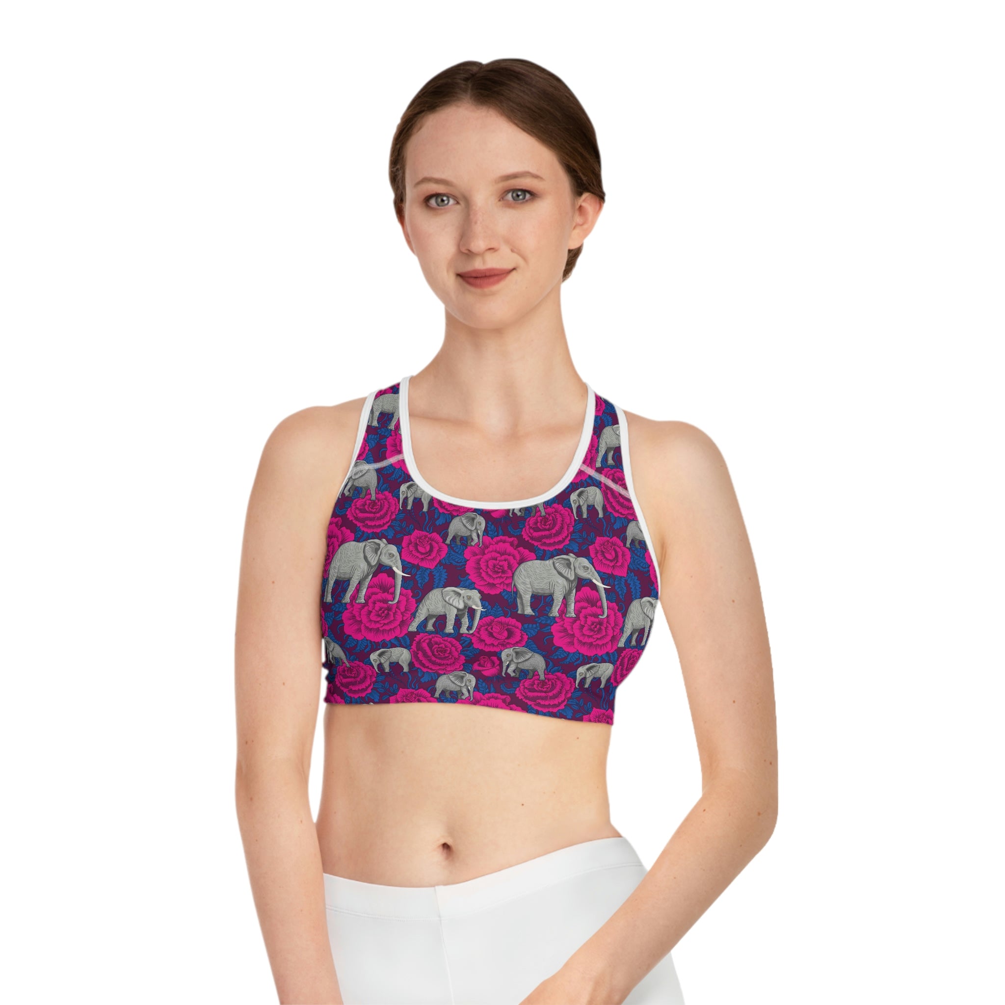 Elephant Rose Sports Bra